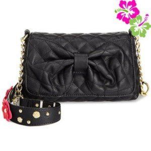 BETSEY JOHNSON BLACK CROSSBODY BAG